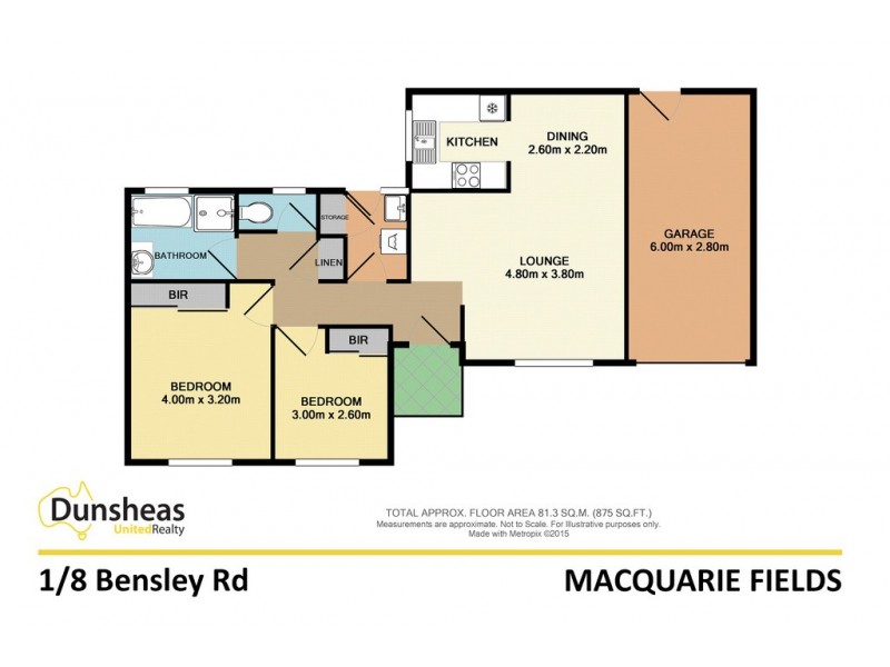 1/8 Bensley Road, Macquarie Fields NSW 2564 Floorplan