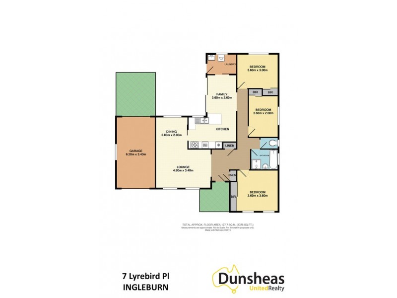 7 Lyrebird Place, Ingleburn NSW 2565 Floorplan