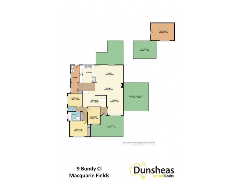 9 Bundy Close, Macquarie Fields NSW 2564 Floorplan