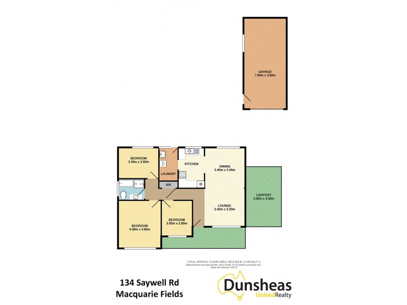 134 Saywell Road, Macquarie Fields NSW 2564 Floorplan