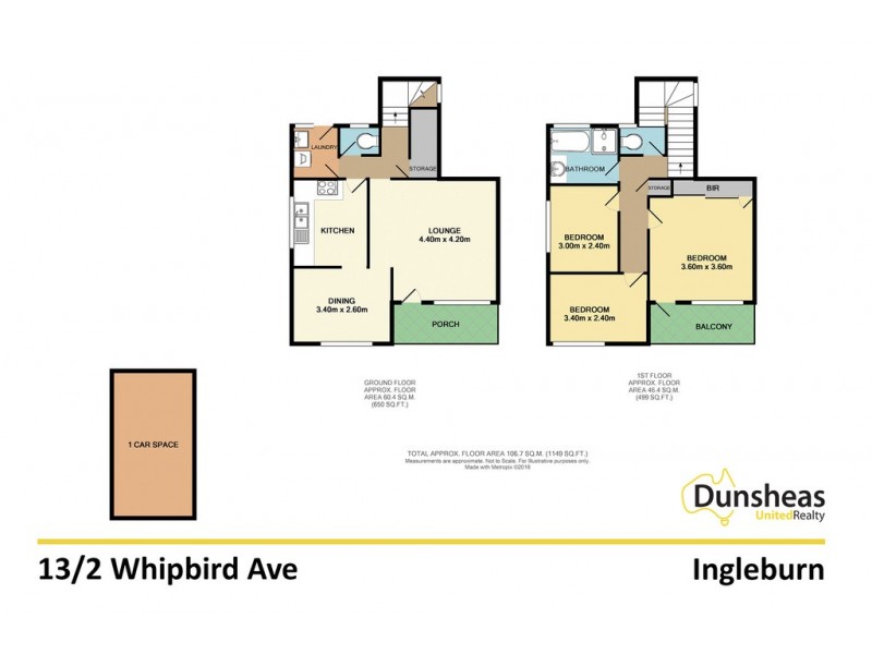 13/2 Whipbird Avenue, Ingleburn NSW 2565 Floorplan