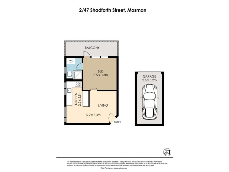 2/47 Shadforth Street, Mosman NSW 2088 Floorplan