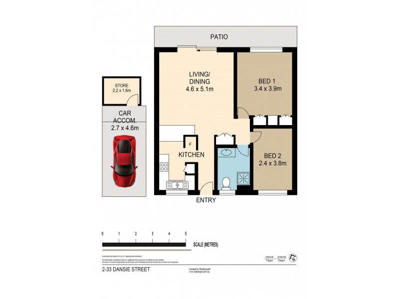 2/33 DANSIE STREET, Greenslopes QLD 4120 Floorplan
