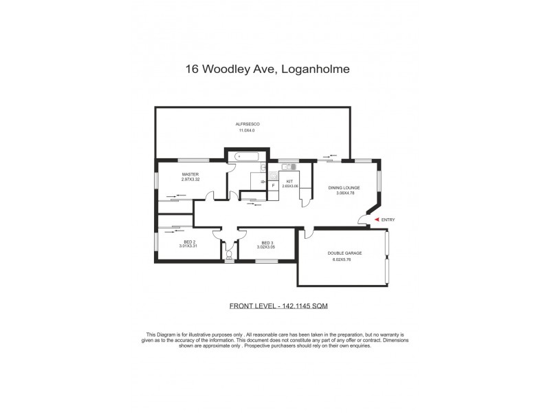 16 Woodley Avenue, Loganholme QLD 4129 Floorplan
