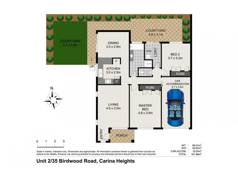 2/35 BIRDWOOD ROAD, Carina Heights QLD 4152 Floorplan