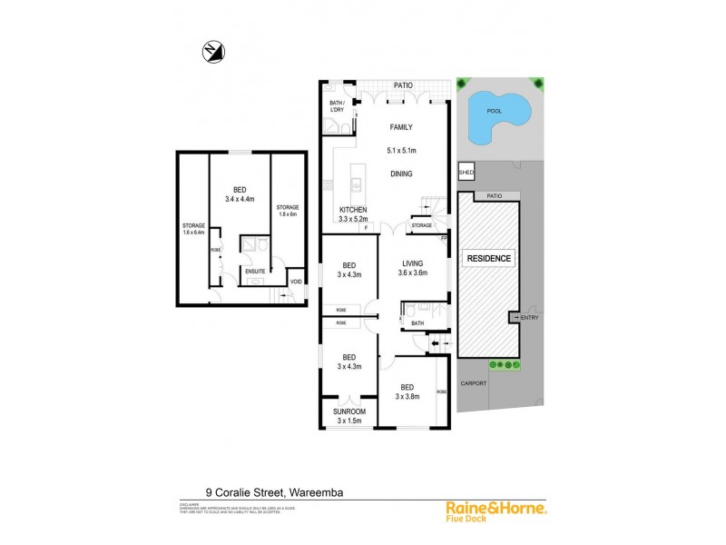 9 CORALIE STREET, Wareemba NSW 2046 Floorplan
