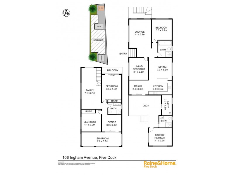 106 INGHAM AVENUE, Five Dock NSW 2046 Floorplan
