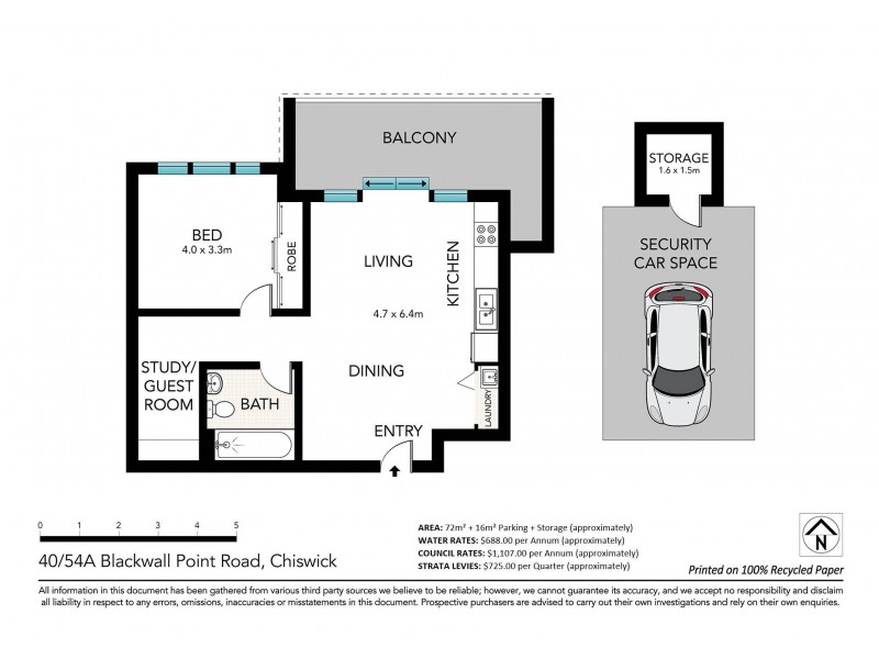 40/54a BLACKWALL POINT ROAD, Chiswick NSW 2046 Floorplan
