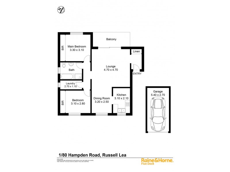 1/80 HAMPDEN ROAD, Russell Lea NSW 2046