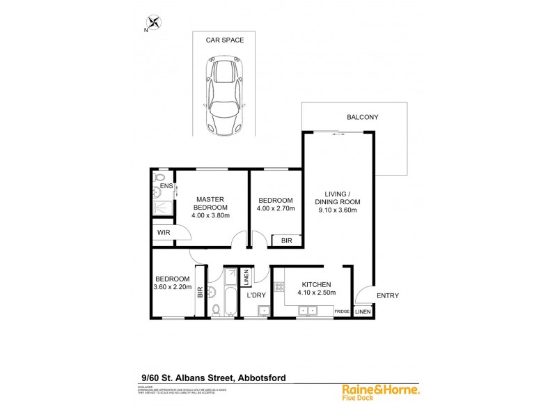 9/60 ST ALBANS STREET, Abbotsford NSW 2046 Floorplan