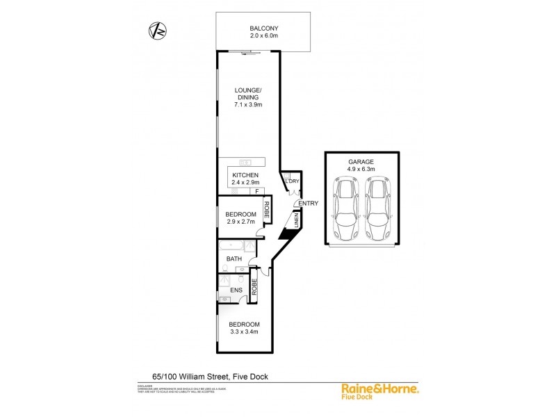 65/100 William Street, Five Dock NSW 2046 Floorplan