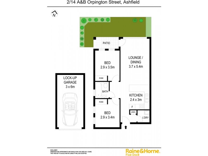 2/14 aandb Orpington Street, Ashfield NSW 2131 Floorplan