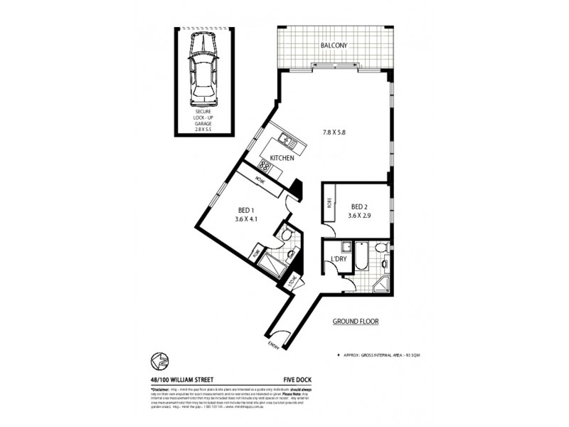 48/100 William St, Five Dock NSW 2046 Floorplan