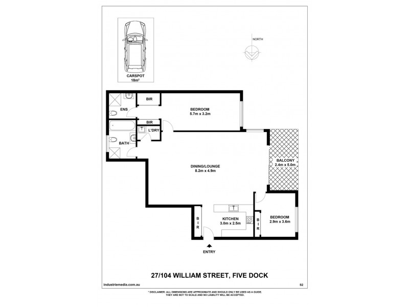 27/104 William St, Five Dock NSW 2046 Floorplan