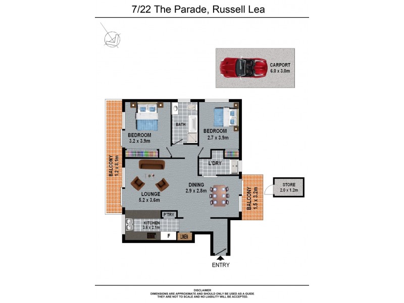 7/20 The Parade, Russell Lea NSW 2046 Floorplan