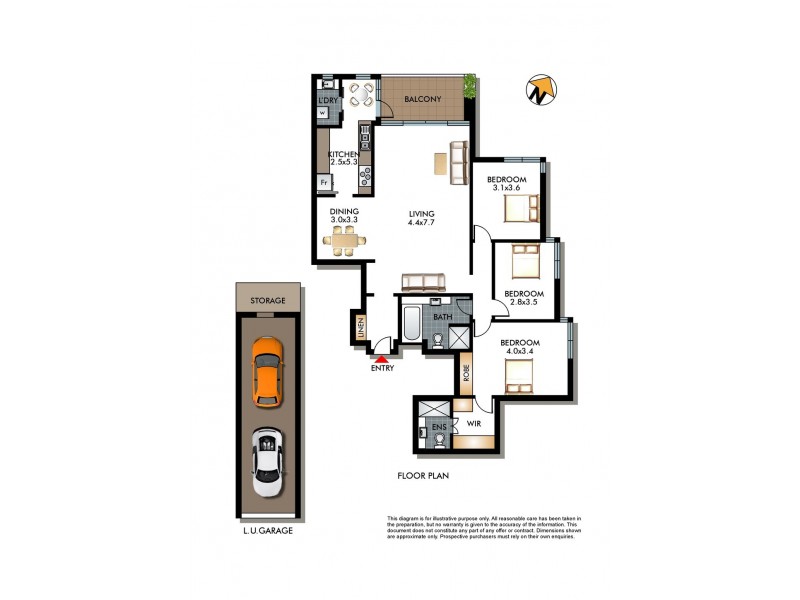 8/509 New South Head Road, Double Bay NSW 2028 Floorplan