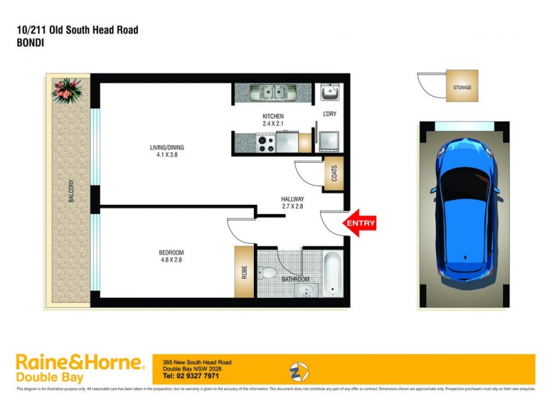 10/211 Old South Head Road, Bondi NSW 2026 Floorplan