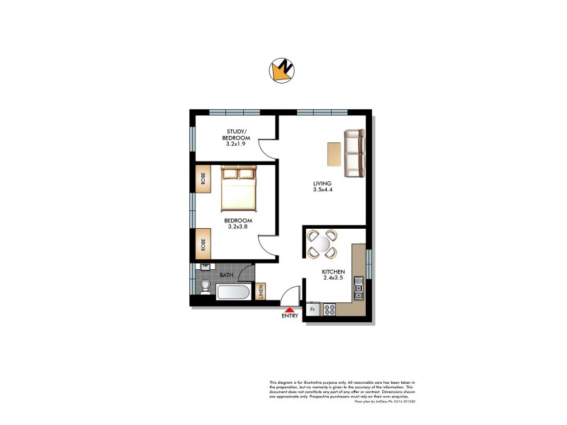 1/52 Gould Street, Bondi Beach NSW 2026 Floorplan