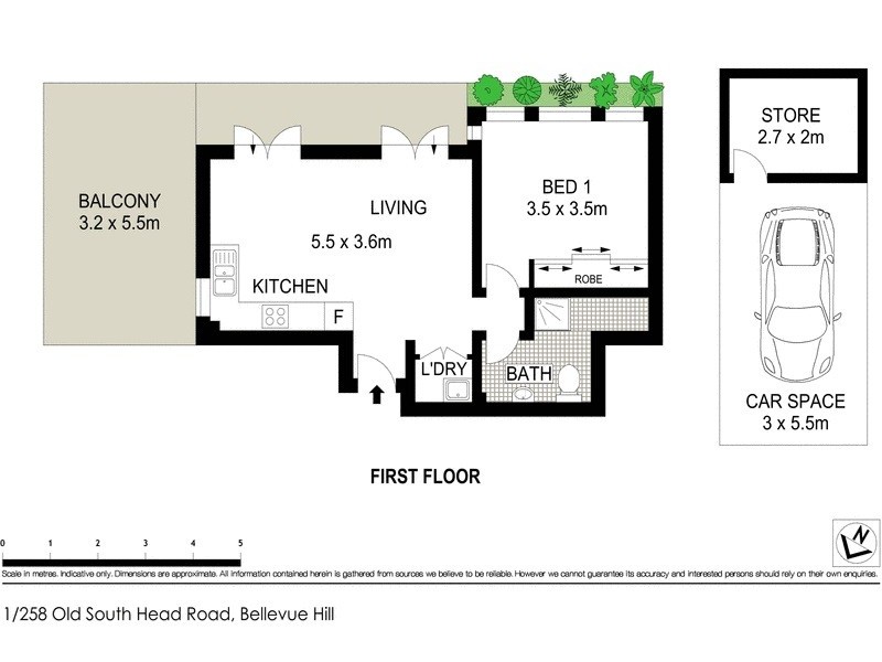 1/258 Old South Head Road, Bellevue Hill NSW 2023 Floorplan