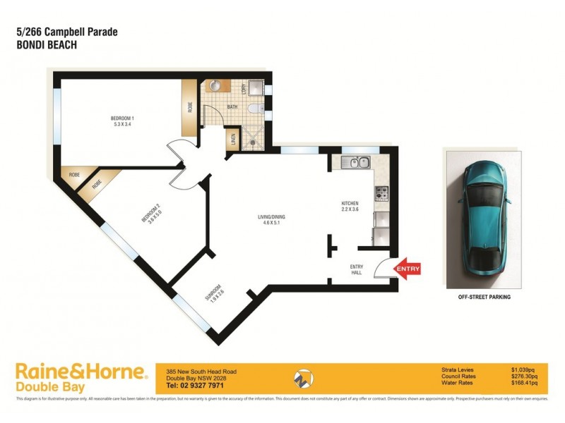 5/266 Campbell Parade, Bondi Beach NSW 2026 Floorplan