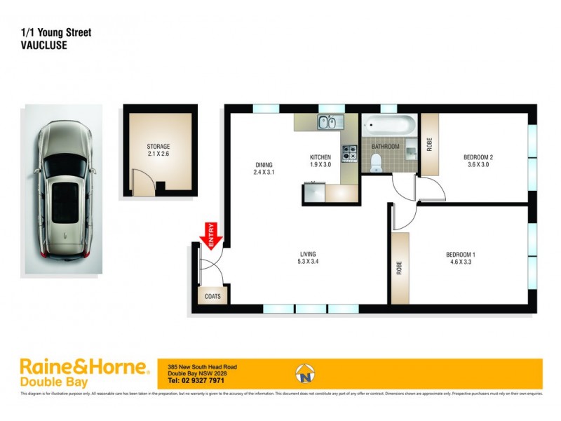1/1 Young Street, Vaucluse NSW 2030 Floorplan