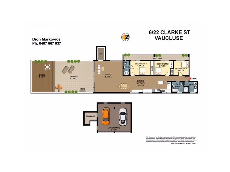 6/22 Clarke Street, Vaucluse NSW 2030 Floorplan