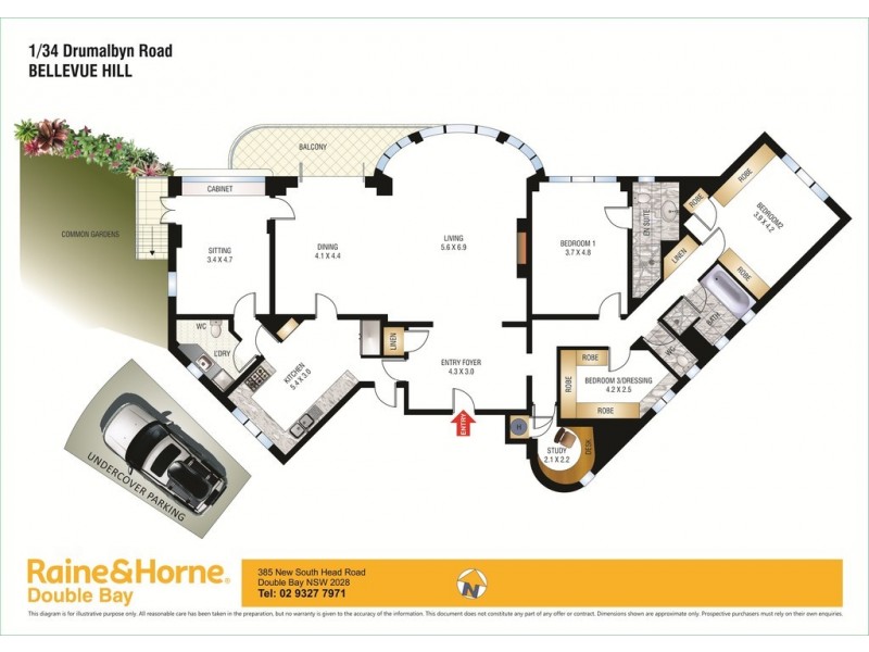 1/34 Drumalbyn Road, Bellevue Hill NSW 2023 Floorplan
