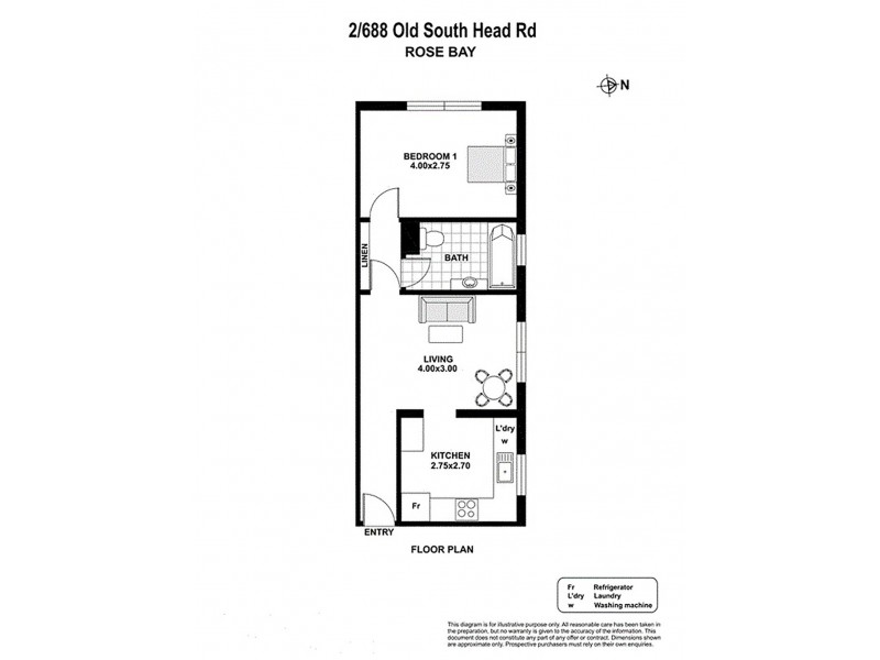 2/688 Old South Head Road, Rose Bay NSW 2029 Floorplan