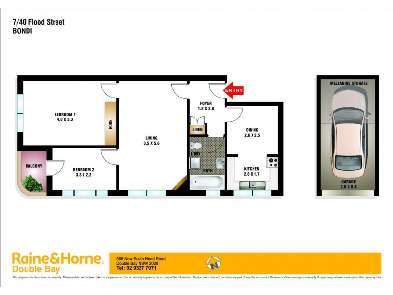 7/40 Flood Street, Bondi NSW 2026 Floorplan