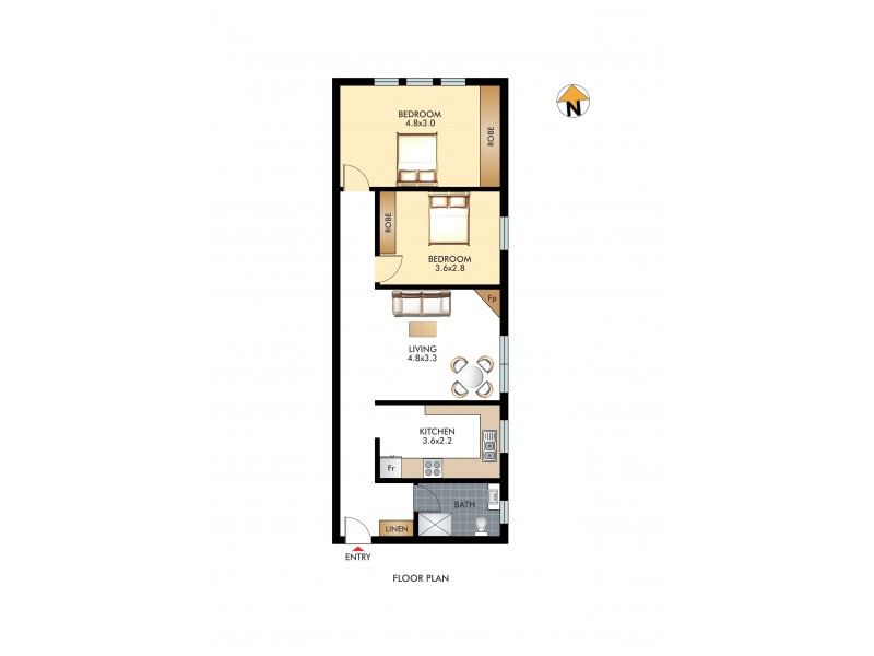 1/60 O’Donnell Street, North Bondi NSW 2026 Floorplan