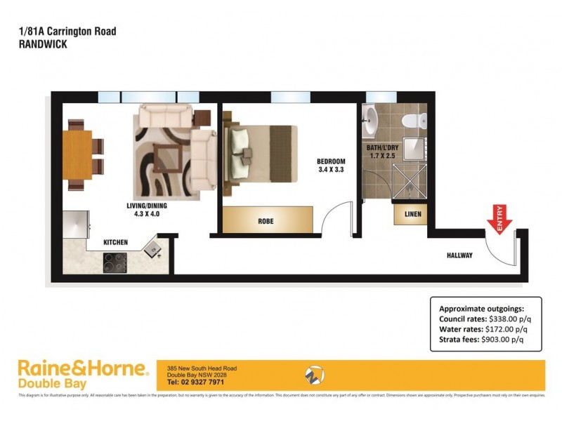 1/81A Carrington Road, Randwick NSW 2031 Floorplan