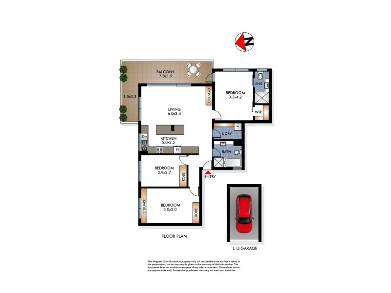 22/14 Wilga Street, Bondi NSW 2026 Floorplan