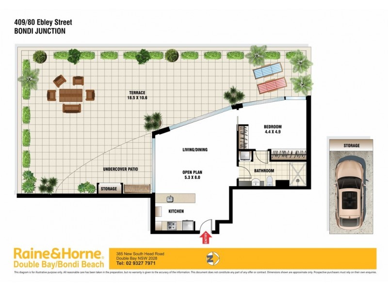 409/80 Ebley Street, Bondi Junction NSW 2022 Floorplan
