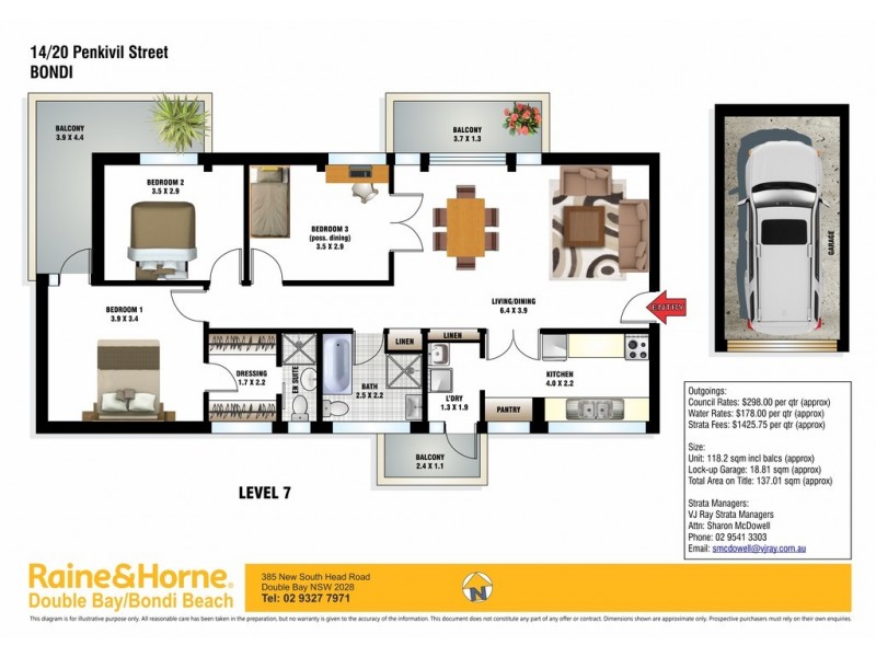 14/20 Penkivil Street, Bondi NSW 2026 Floorplan