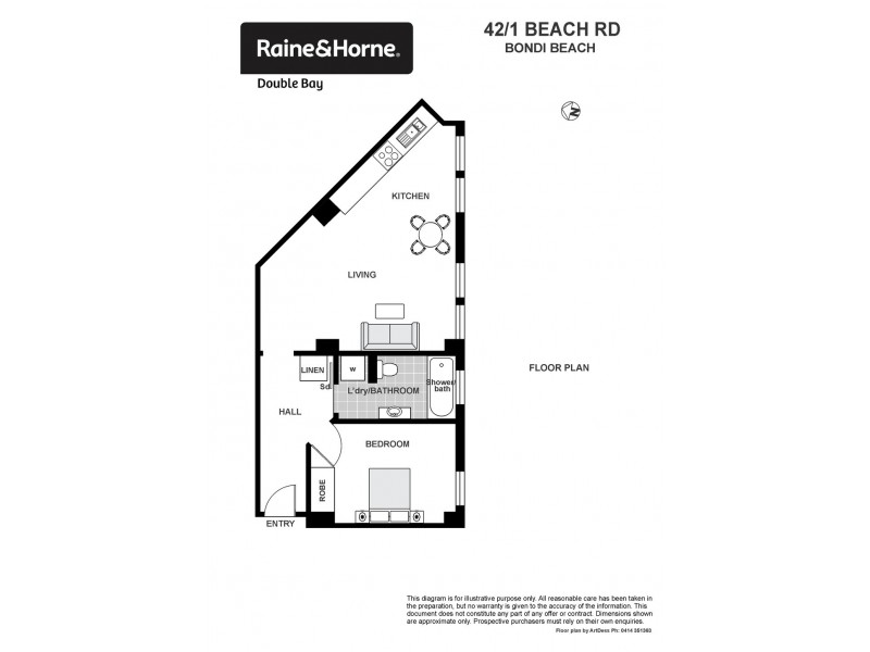42/1 Beach Road, Bondi Beach NSW 2026 Floorplan