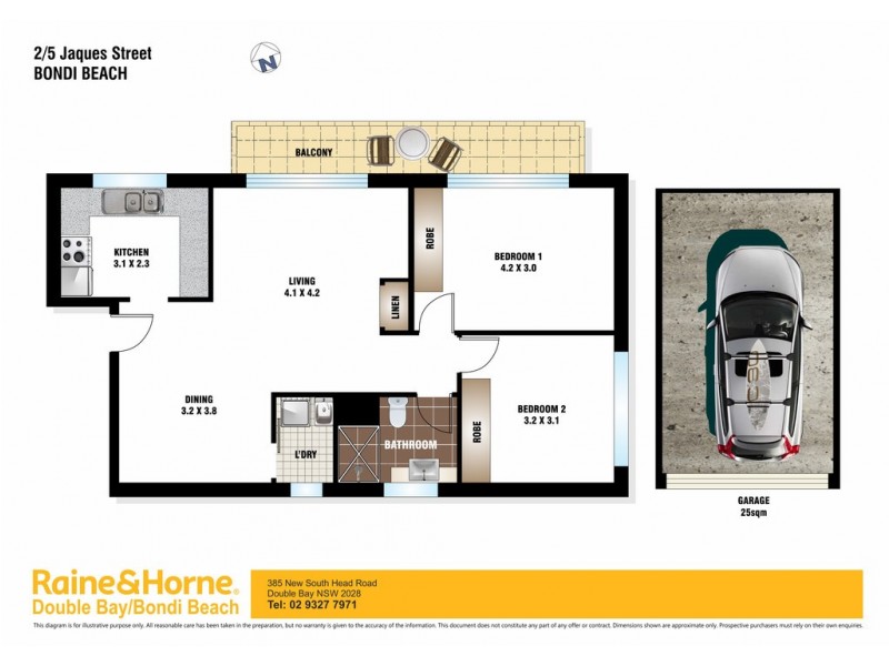 2/5 Jaques Avenue, Bondi Beach NSW 2026 Floorplan