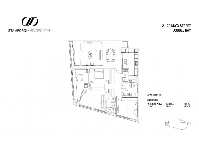 3A/2-22 Knox Street, Double Bay NSW 2028 Floorplan