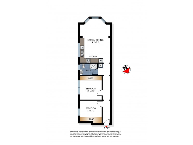3/272 Campbell Parade, Bondi Beach NSW 2026 Floorplan