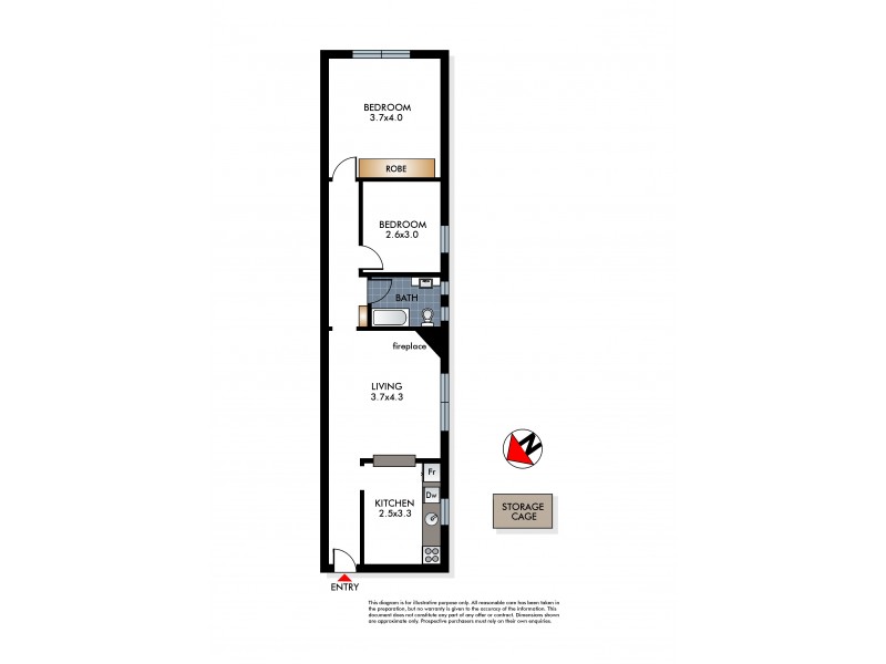 2/164 Wellington Street, Bondi Beach NSW 2026 Floorplan