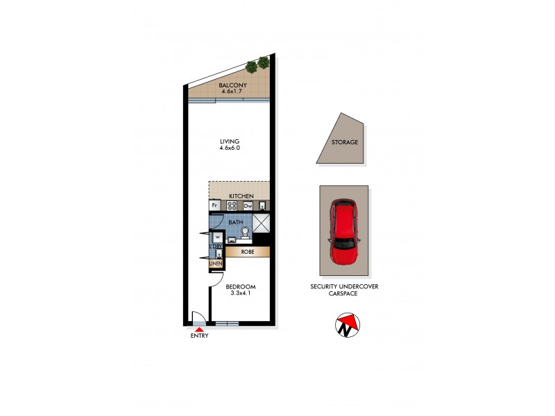 54/20 McLachlan Avenue, Darlinghurst NSW 2010 Floorplan