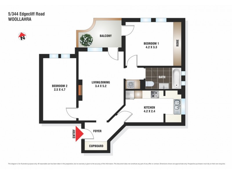 5/344 Edgecliff Road, Woollahra NSW 2025 Floorplan