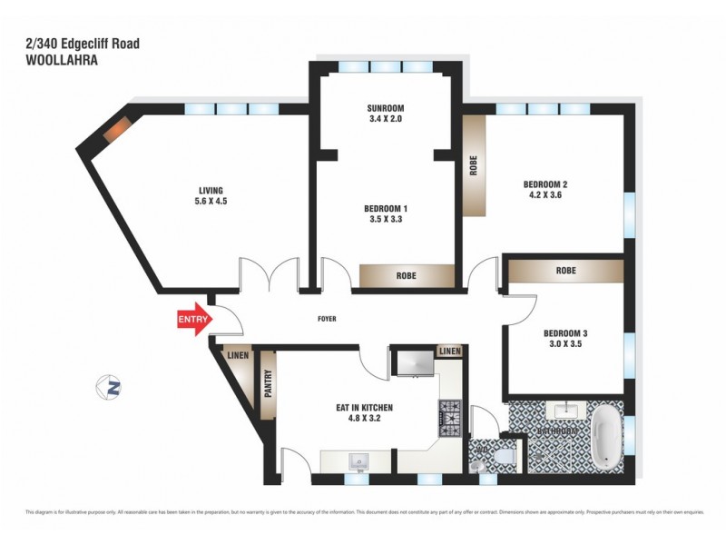 2/340 Edgecliff Road, Woollahra NSW 2025 Floorplan