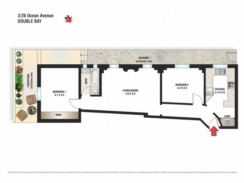 3/26 Ocean Avenue, Double Bay NSW 2028 Floorplan