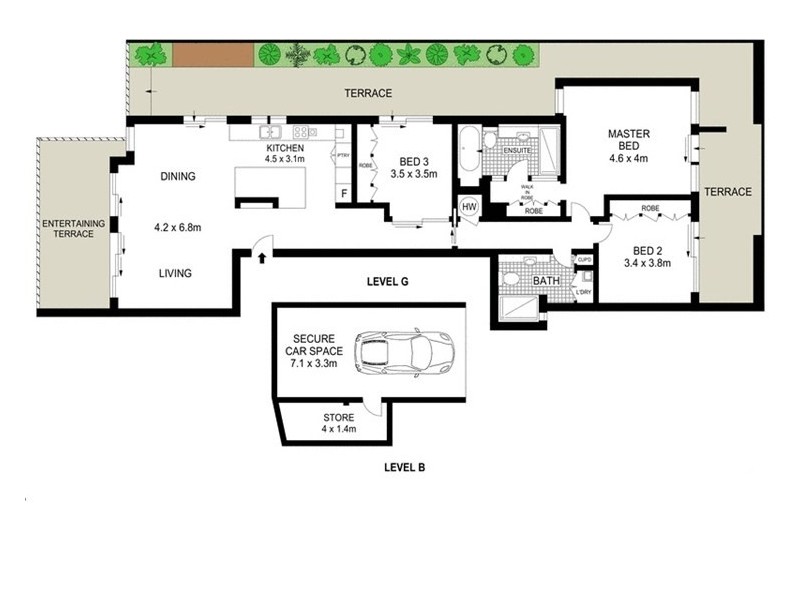 1/276 Campbell Parade, Bondi Beach NSW 2026 Floorplan