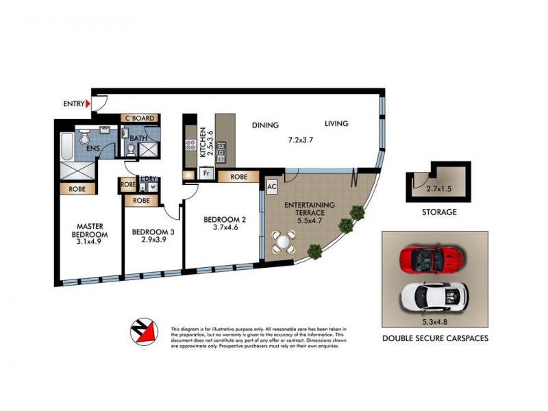1702/253-255 Oxford Street, Bondi Junction NSW 2022 Floorplan