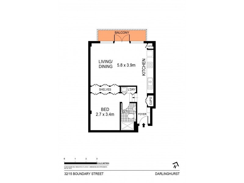 32/15-19 Boundary Street, Darlinghurst NSW 2010 Floorplan