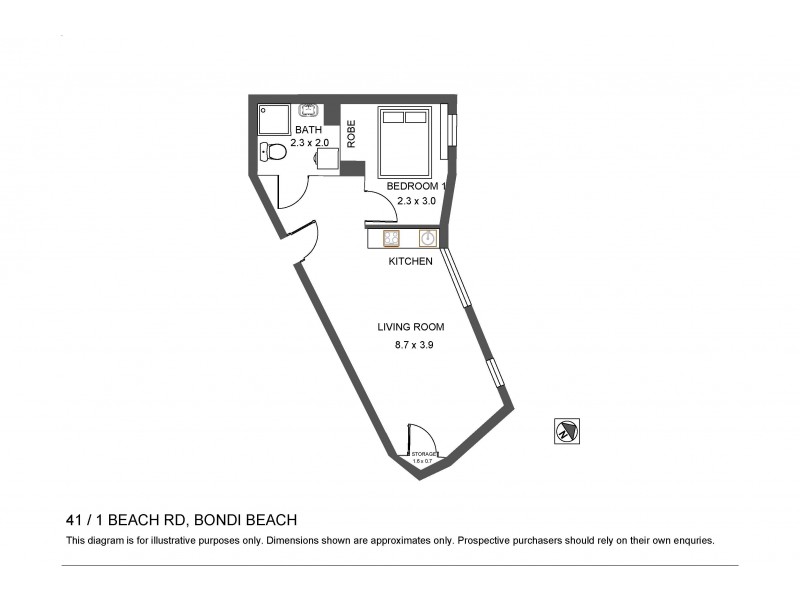 41/1 Beach Road, Bondi Beach NSW 2026 Floorplan