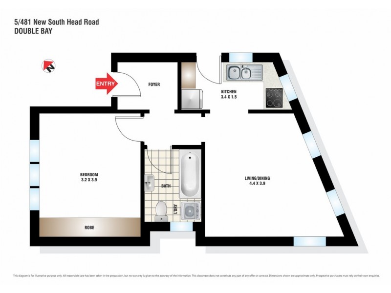 5/481 New South Head Road, Double Bay NSW 2028 Floorplan
