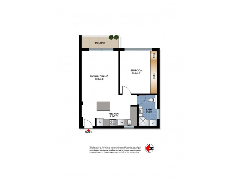 12/2 Penkivil Street, Bondi NSW 2026 Floorplan