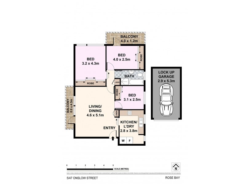 5/47 Onslow Street, Rose Bay NSW 2029 Floorplan